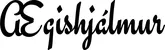 Produktbeispiel Schriftzug - Ægishjálmur