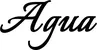 Produktbeispiel Schriftzug - Agua
