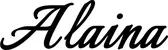 Produktbeispiel Schriftzug - Alaina