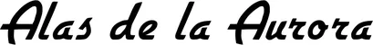 Produktbeispiel Schriftzug - Alas de la Aurora