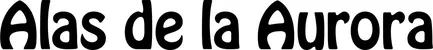 Produktbeispiel Schriftzug - Alas de la Aurora
