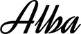 Produktbeispiel Schriftzug - Alba