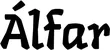 Produktbeispiel Schriftzug - Álfar