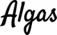 Produktbeispiel Schriftzug - Algas