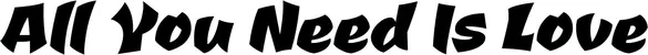 Produktbeispiel Schriftzug - All You Need Is Love