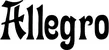 Produktbeispiel Schriftzug - Allegro