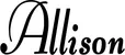 Produktbeispiel Schriftzug - Allison