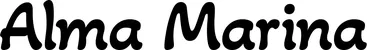Produktbeispiel Schriftzug - Alma Marina