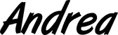 Produktbeispiel Schriftzug - Andrea