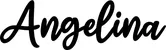 Produktbeispiel Schriftzug - Angelina