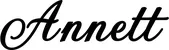 Produktbeispiel Schriftzug - Annett