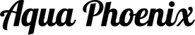 Produktbeispiel Schriftzug - Aqua Phoenix