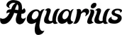 Produktbeispiel Schriftzug - Aquarius