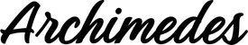 Produktbeispiel Schriftzug - Archimedes