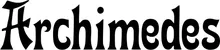 Produktbeispiel Schriftzug - Archimedes