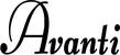 Produktbeispiel Schriftzug - Avanti