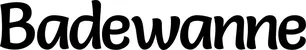 Produktbeispiel Schriftzug - Badewanne