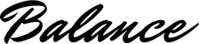 Produktbeispiel Schriftzug - Balance