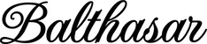 Produktbeispiel Schriftzug - Balthasar