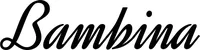 Produktbeispiel Schriftzug - Bambina
