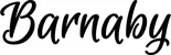 Produktbeispiel Schriftzug - Barnaby