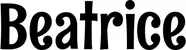 Produktbeispiel Schriftzug - Beatrice
