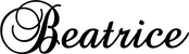 Produktbeispiel Schriftzug - Beatrice