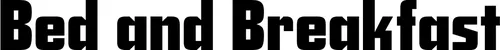Produktbeispiel Schriftzug - Bed and Breakfast