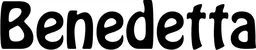 Produktbeispiel Schriftzug - Benedetta