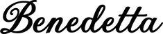 Produktbeispiel Schriftzug - Benedetta