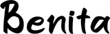 Produktbeispiel Schriftzug - Benita
