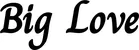 Produktbeispiel Schriftzug - Big Love