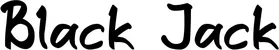 Produktbeispiel Schriftzug - Black Jack