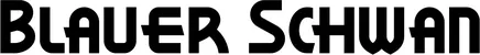 Produktbeispiel Schriftzug - Blauer Schwan