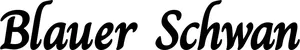 Produktbeispiel Schriftzug - Blauer Schwan