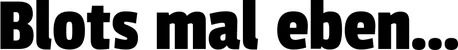 Produktbeispiel Schriftzug - Blots mal eben...