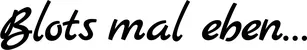 Produktbeispiel Schriftzug - Blots mal eben...