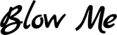 Produktbeispiel Schriftzug - Blow Me
