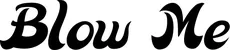 Produktbeispiel Schriftzug - Blow Me