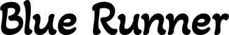 Produktbeispiel Schriftzug - Blue Runner