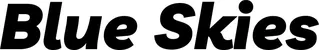 Produktbeispiel Schriftzug - Blue Skies