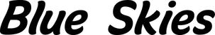 Produktbeispiel Schriftzug - Blue Skies