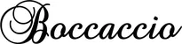 Produktbeispiel Schriftzug - Boccaccio