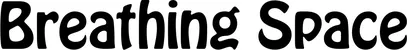Produktbeispiel Schriftzug - Breathing Space