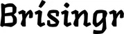 Produktbeispiel Schriftzug - Brísingr