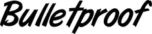 Produktbeispiel Schriftzug - Bulletproof