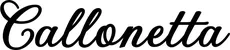 Produktbeispiel Schriftzug - Callonetta