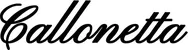 Produktbeispiel Schriftzug - Callonetta