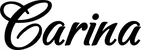 Produktbeispiel Schriftzug - Carina
