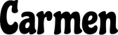 Produktbeispiel Schriftzug - Carmen